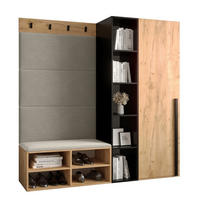 GARDEROBEN-SET 164/184/42 - Eichefarben/Creme, Holz/Kunststoff (164/184/42cm) - MÖBEL KRYSPOL