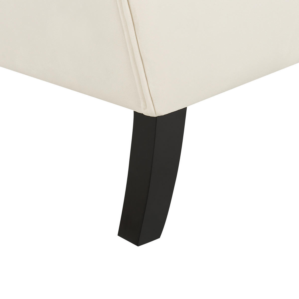 SESSEL Samtstoff Cremeweiß Alta - Schwarz/Weiß, Textil (65/100/85cm) - Beliani