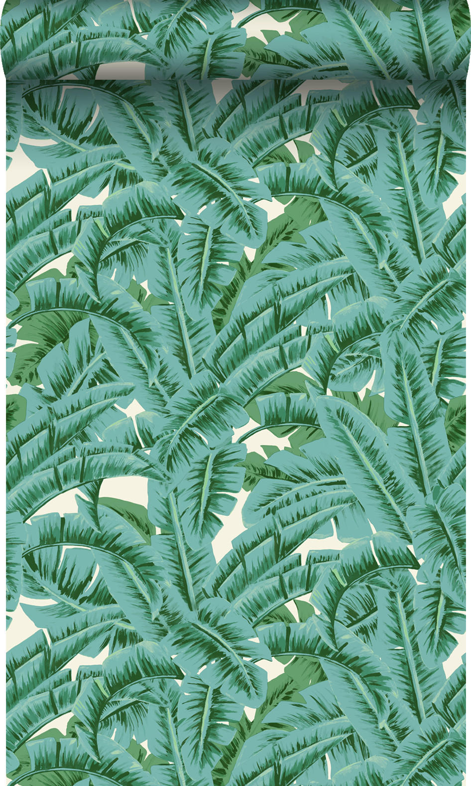 TAPETE Palmblätter 53 cm x 10.05 m - Grün, Papier (53/1000cm) - Origin Wallcoverings