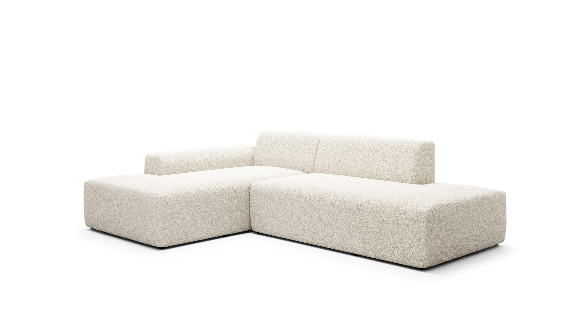ECKSOFA Modular Premium Weiß - Schwarz/Weiß, Holz/Holzwerkstoff (280/190cm) - Furnisell