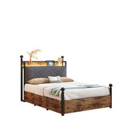 BETT Multifunktionales 90/190 cm mit Stauraum und schwenkbarem Baldachin - Schwarz, Metall (90/190cm) - OKWISH