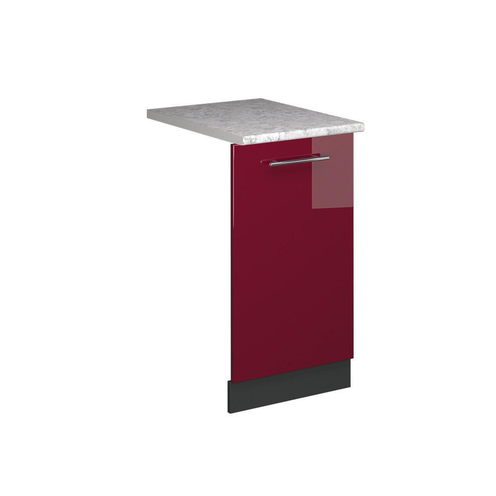 DISKMASKINENS FRONTPANEL Fame-Line Bordeaux högblank 45 cm , AP Marble Bordeaux, Antracit 81.8/45/60 cm