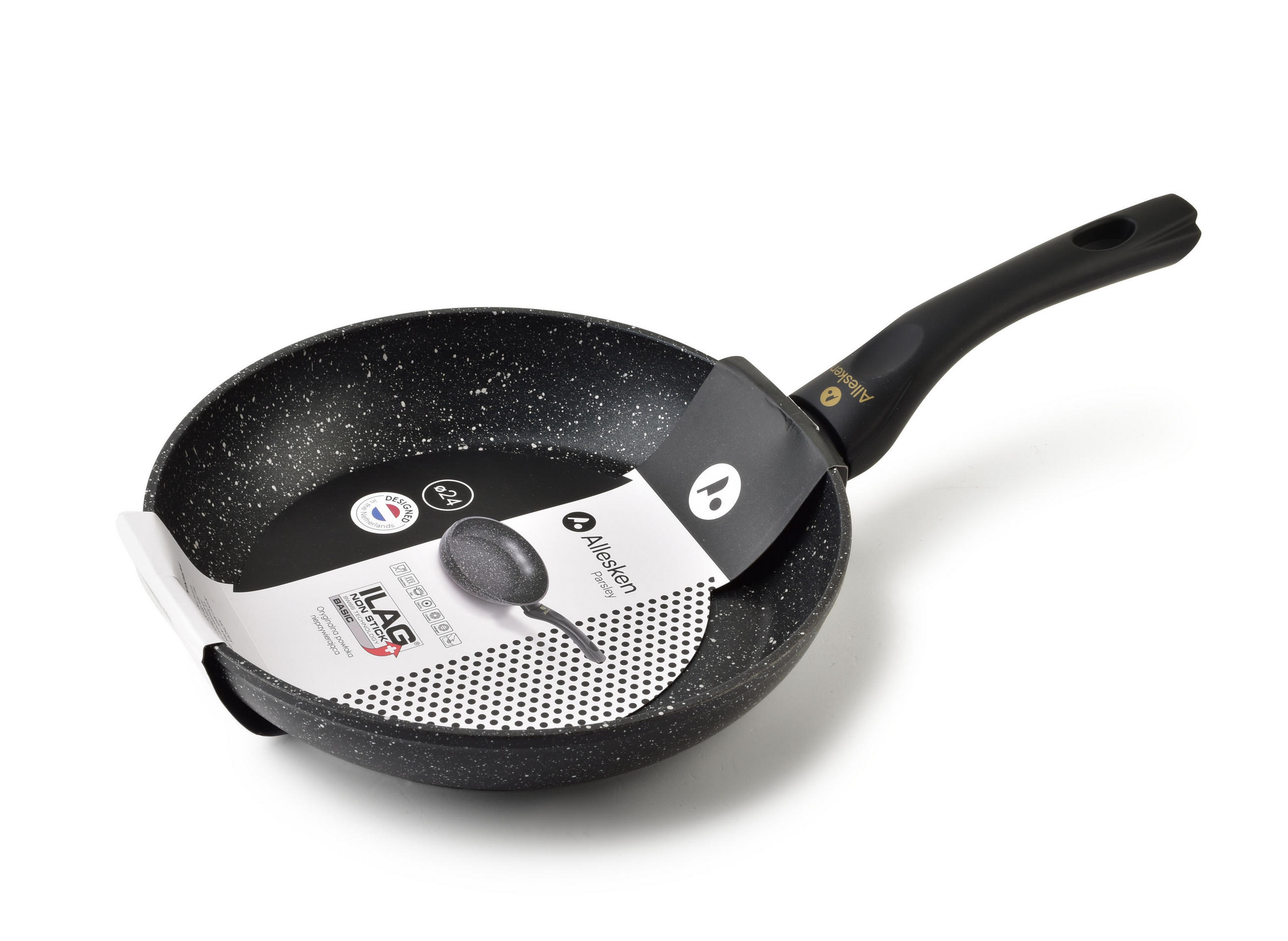 PFANNE Parsley Schwarz 24/42.5/4.9 cm Metall - Schwarz, Metall (24cm) - Mondex
