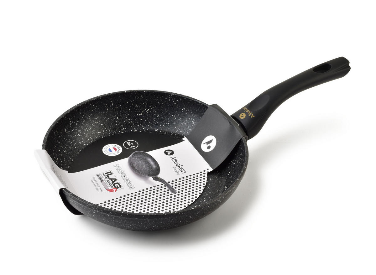 PFANNE Parsley Schwarz 24/42.5/4.9 cm Metall - Schwarz, Metall (24cm) - Mondex