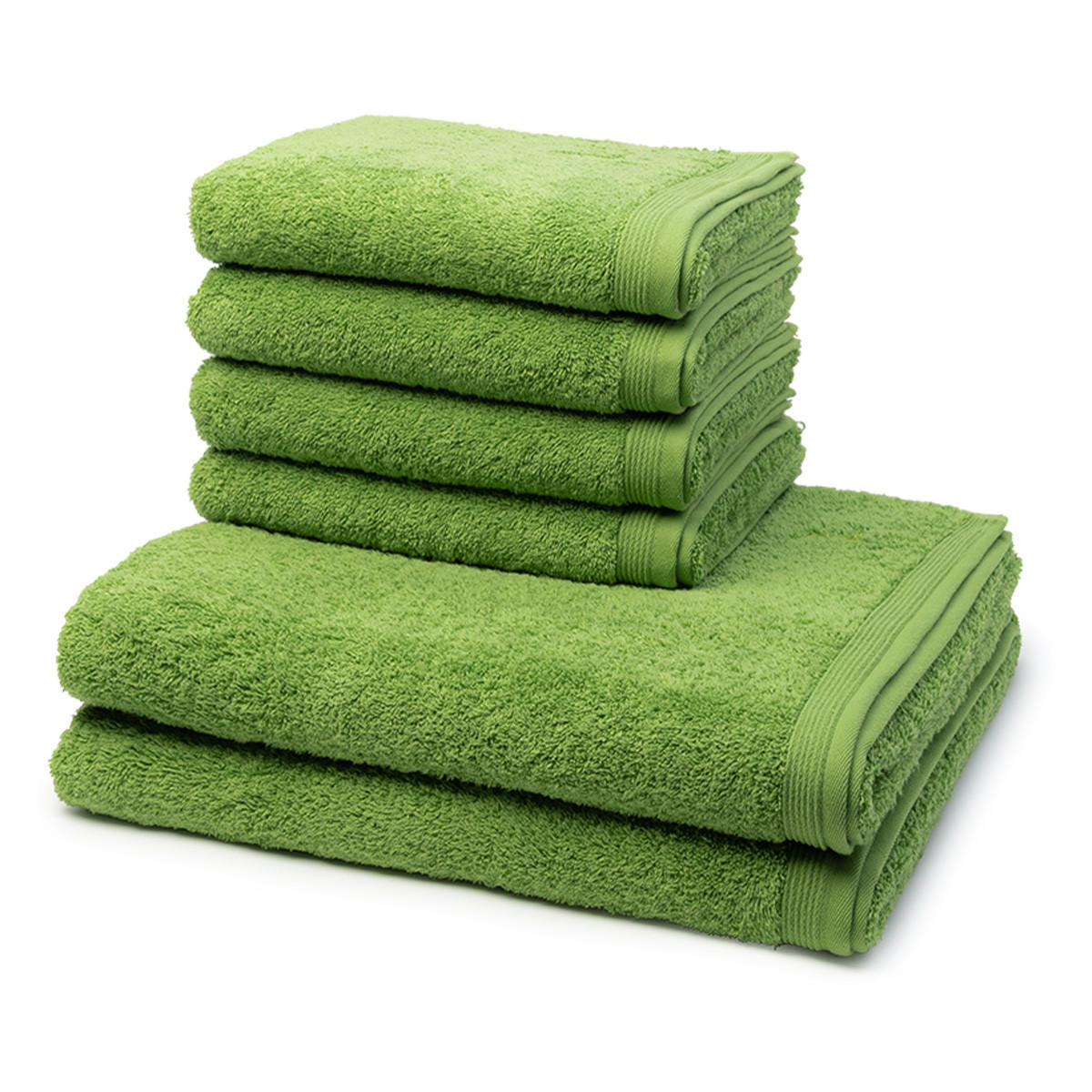 FROTTIERSET Superwuschel 6-teilig - Grün, Textil (50/100cm) - MÖVE