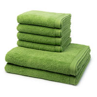 FROTTIERSET Superwuschel 6-teilig - Grün, Textil (50/100cm) - MÖVE