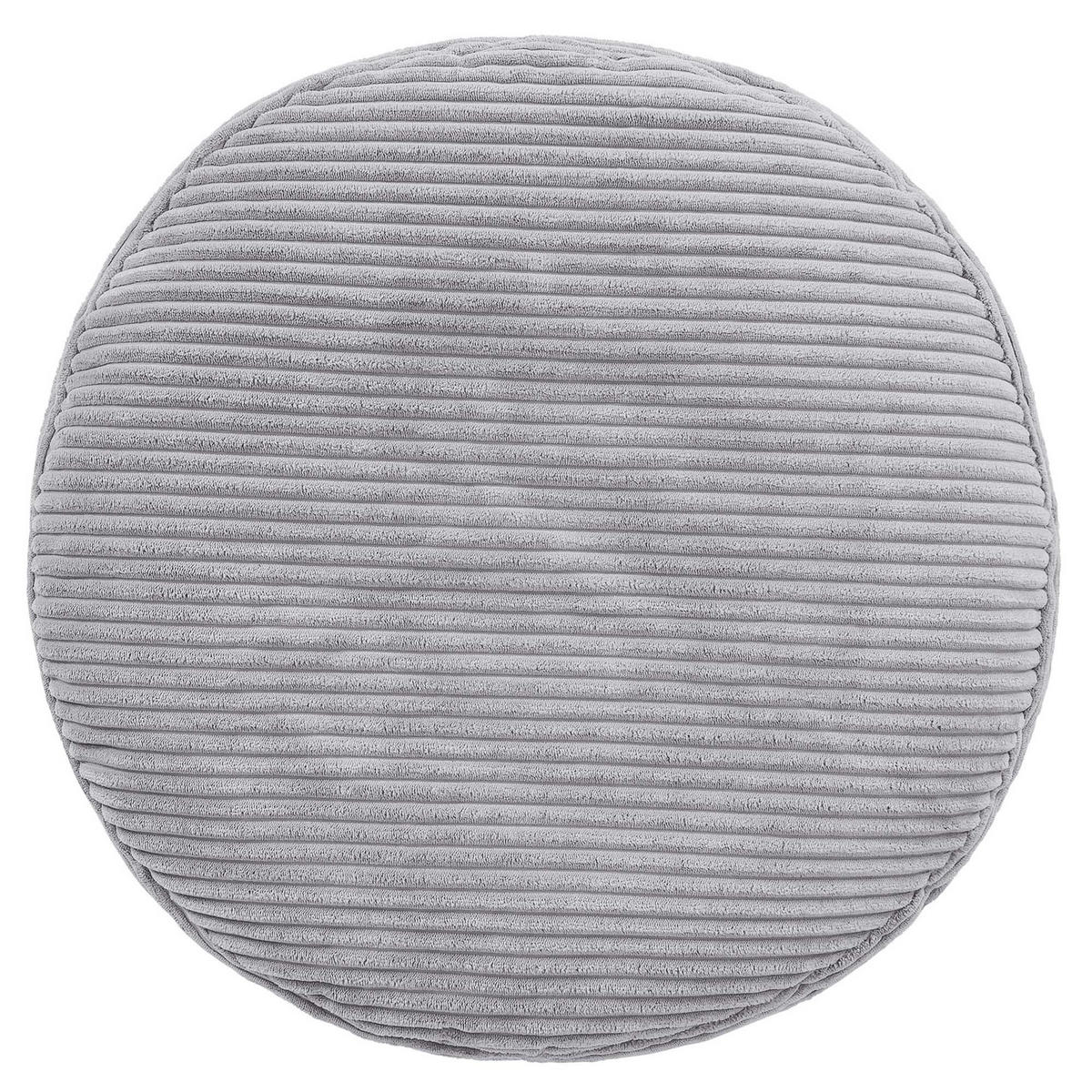 SITZPOUF Rund Milano - Grau, Textil (55/35/55cm) - icon