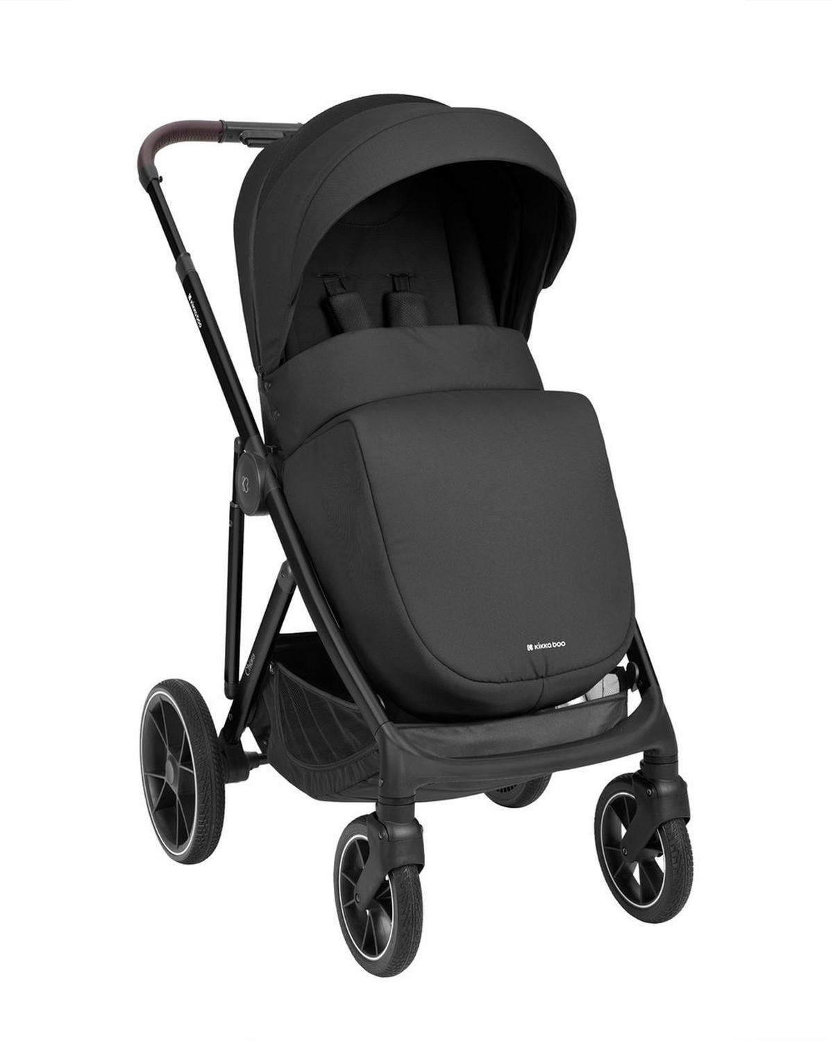 KOMBIKINDERWAGEN Chiara 3 in 1 schwarz Babyschale, Babywanne, faltbar, Tasche - Schwarz, Metall (95/58/108cm) - Kikka boo