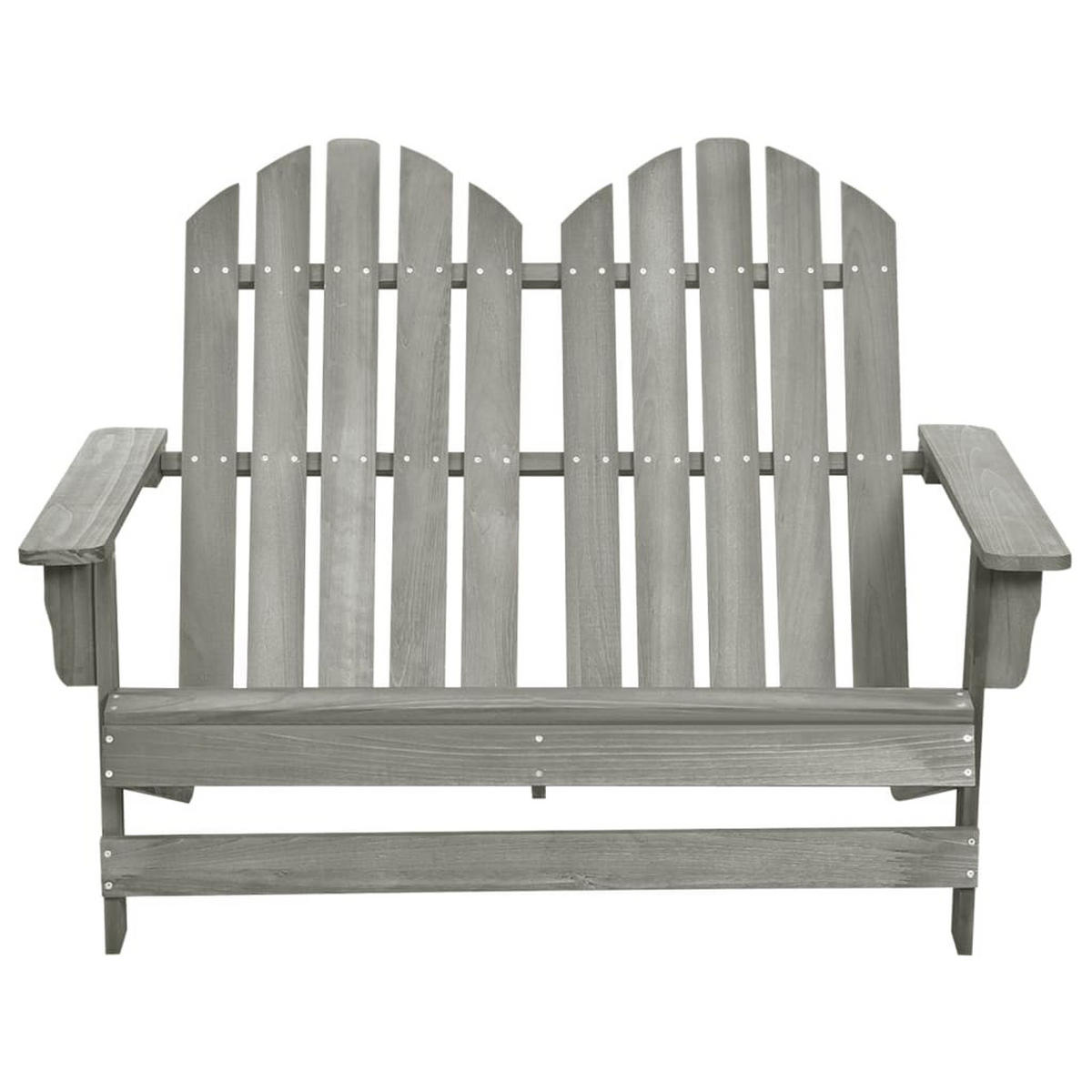 ADIRONDACK-GARTENBANK 2-Sitzer Massivholz Tanne Grau - Grau, Holz (100/89.5/85.5cm) - furnicato