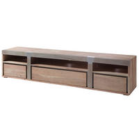 TV-BOARD Akazie 250x48x55 beige lackiert Amsterdam #127 - Beige, Holz (250/55/48cm) - Massivmoebel24