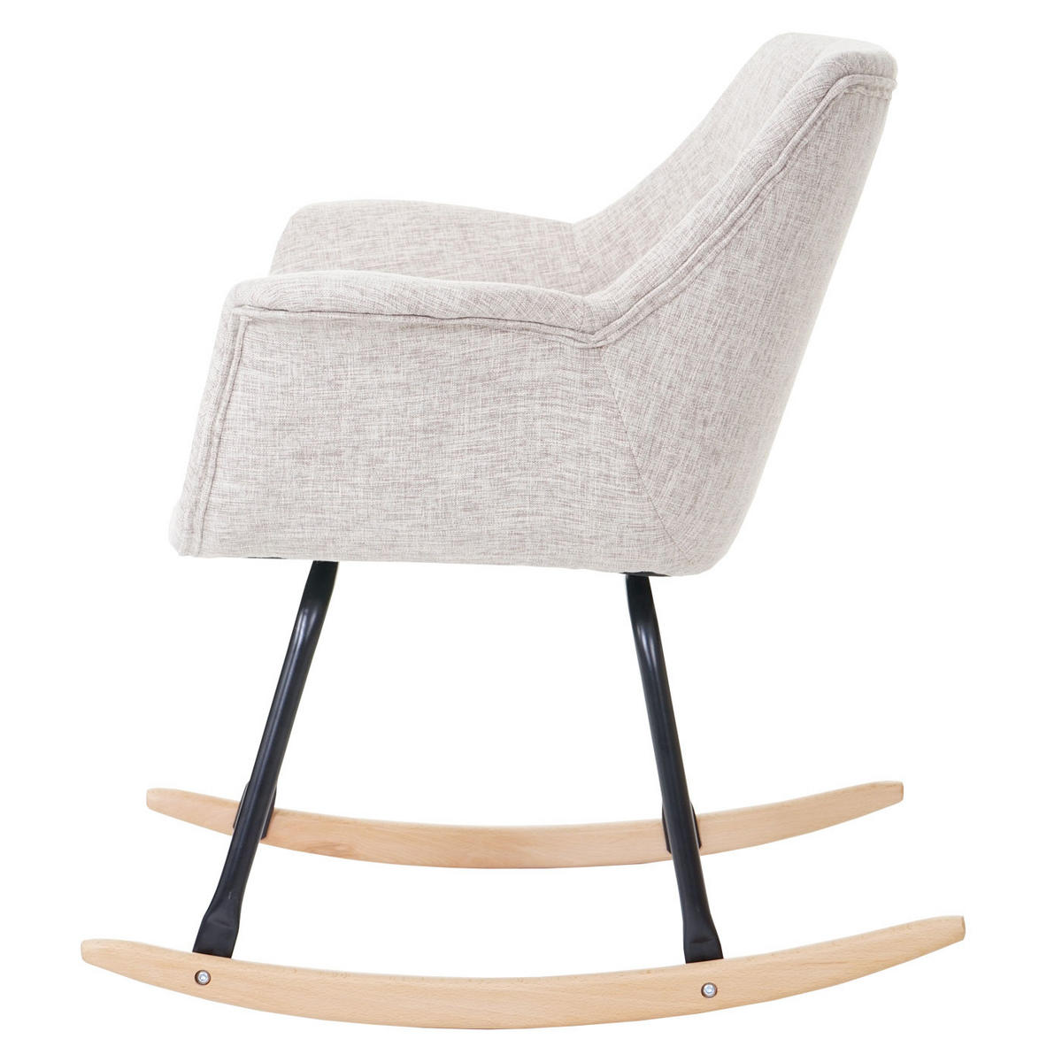 SCHAUKELSTUHL Beige, Grau - Beige/Grau, Textil (69/76/70cm) - MCW