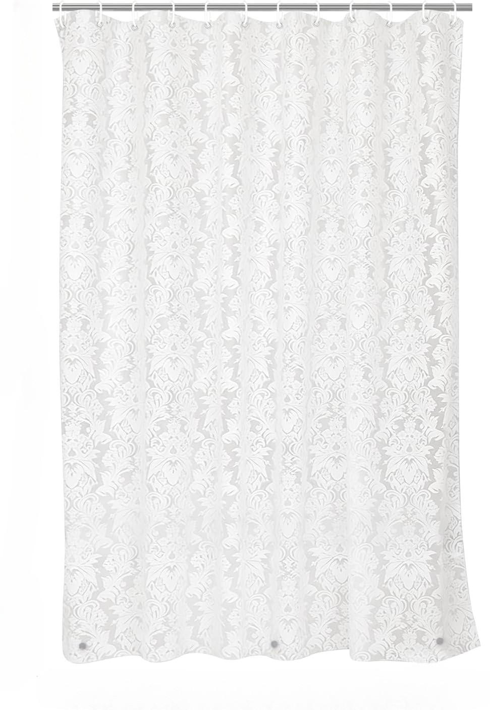 DUSCHVORHANG – Breite 200 x Höhe 200 cm – Inklusive Haken - Weiß, Kunststoff (200/200cm)