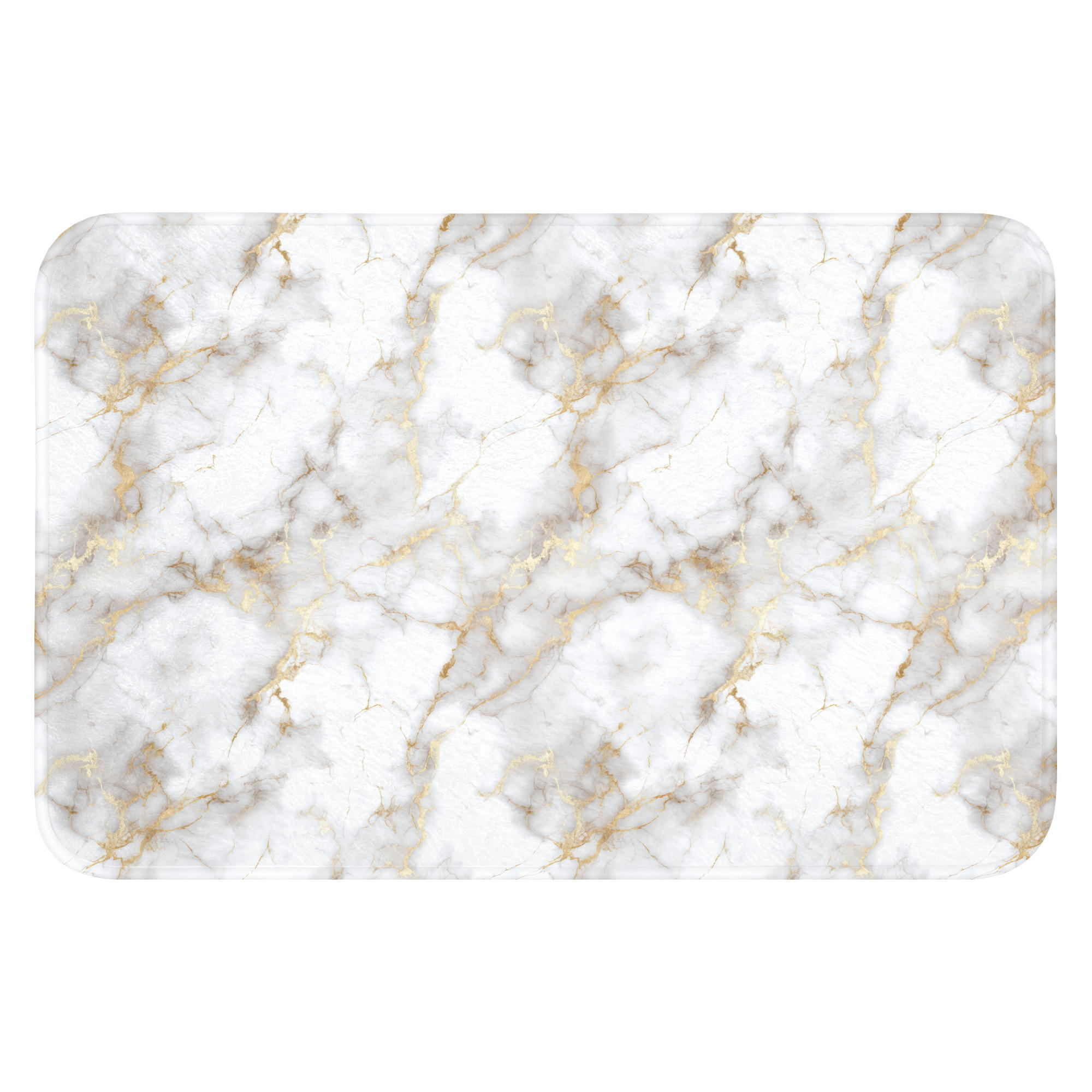 TEPIH ZA KUPAONICU Dragi kamen 60x40 cm - bijela, tekstil/plastika (60/40cm) - OnlyWow