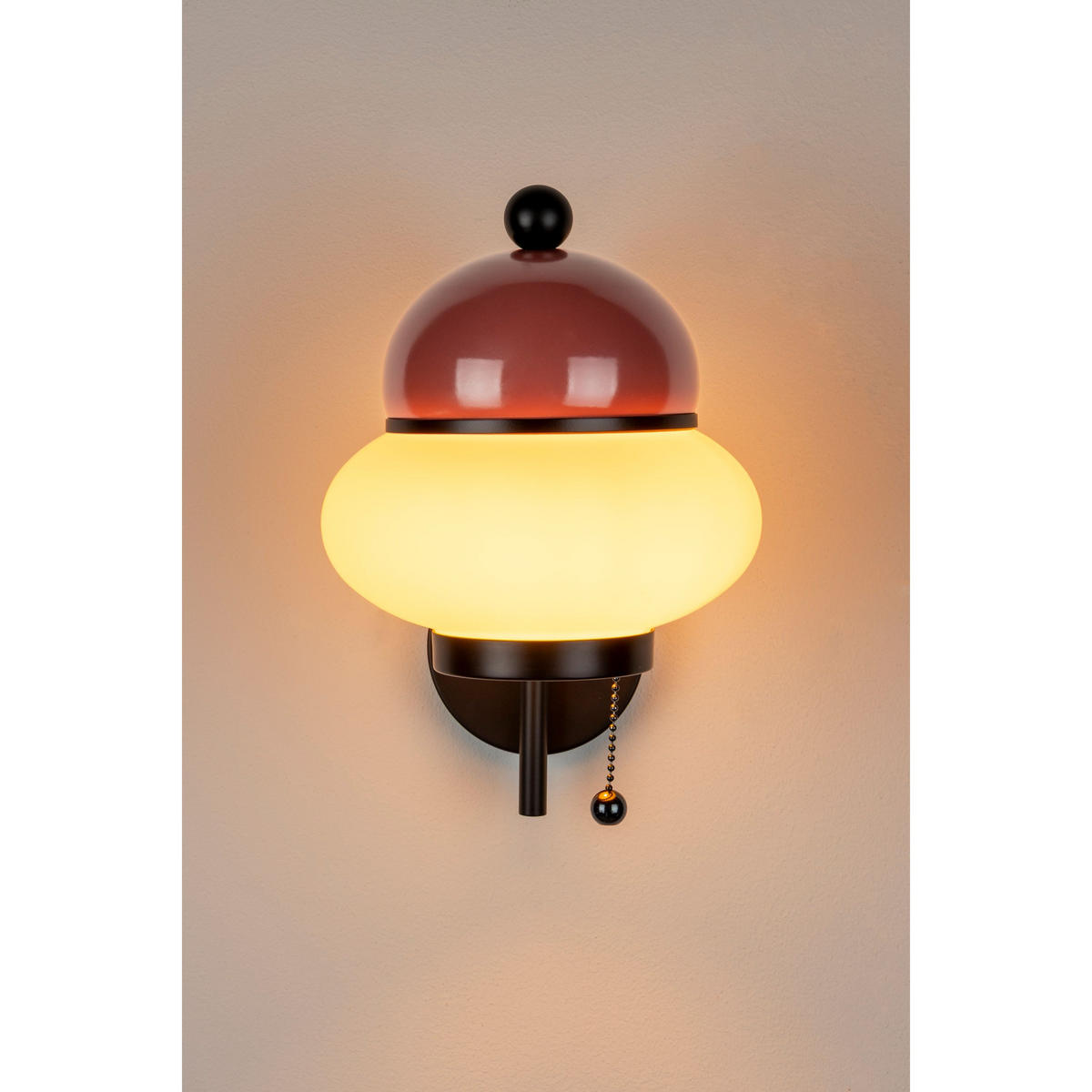 WANDLEUCHTE Bumble Rot - Rot, Metall (18/28/28cm) - Zuiver