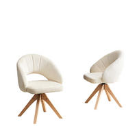 ARMLEHNSTUHL-SET DE-36624 2 Stück mit Stoffbezug und Massivholzbeinen Beige - Beige, Holz (49/84/46cm) - ComfortXL