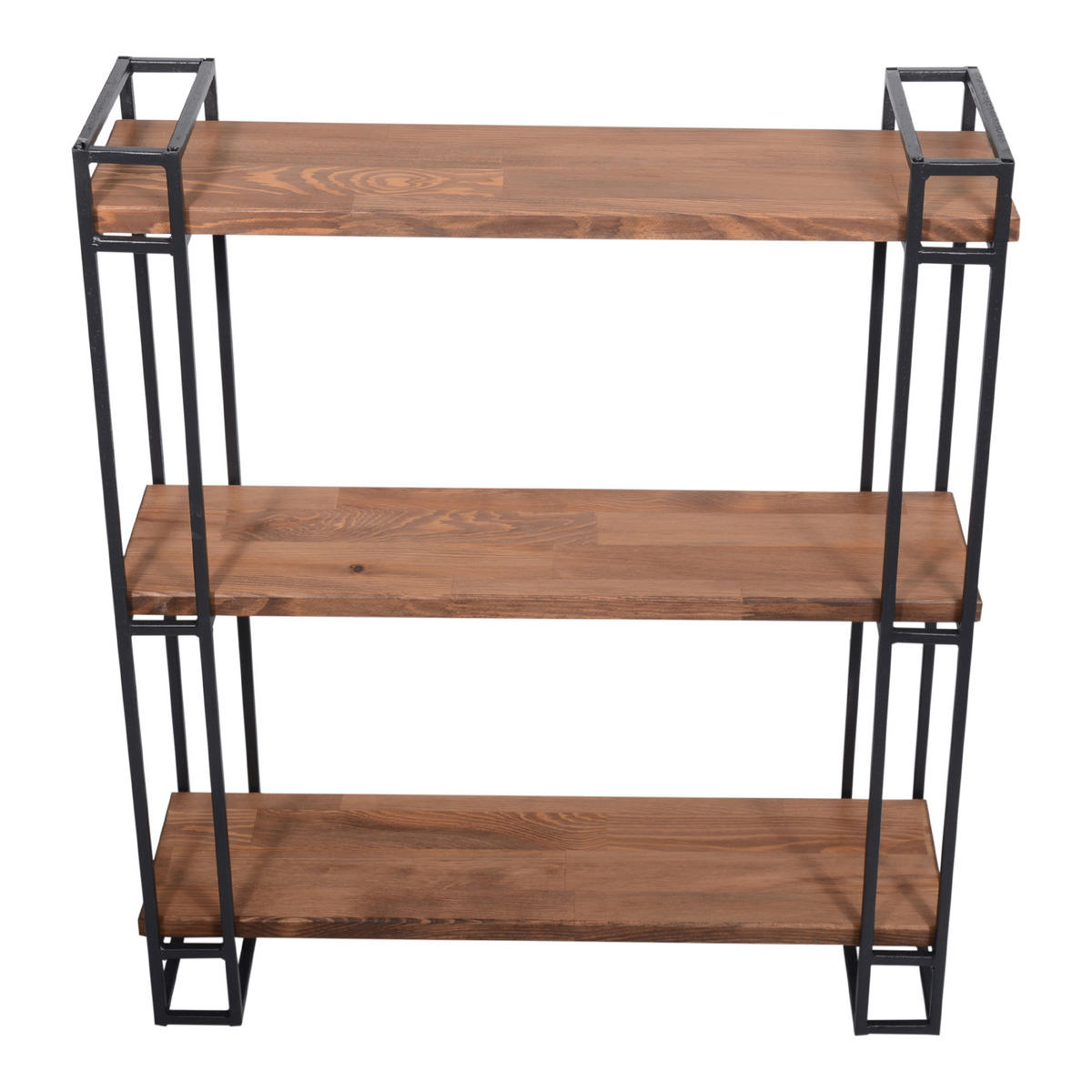 WANDREGAL Falster - Dunkelbraun, Holz/Metall (60/77/20cm) - [en.casa]