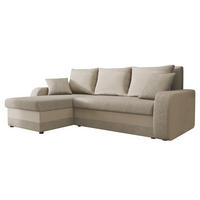ECKSOFA Kris Lux - Beige/Schwarz, Holz/Kunststoff (238/147cm) - MIRJAN24