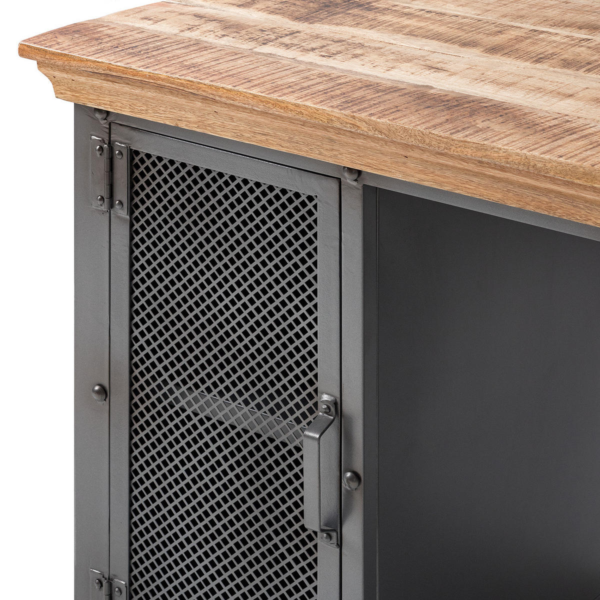 SCHREIBTISCH - Mango massiv / Metall - Mango / Silber - Braun, Holz/Metall (60/140/76cm) - home24