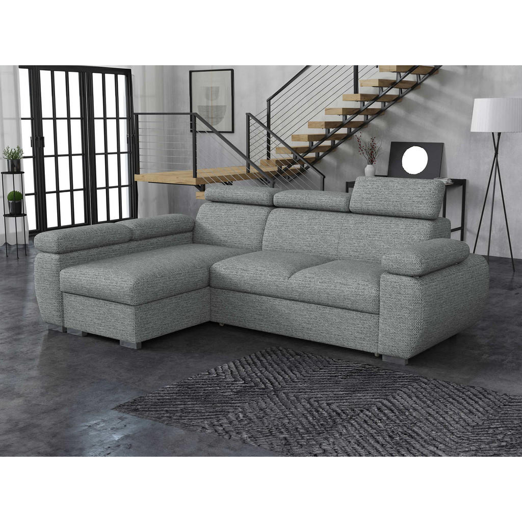 Thumbnail - Mirjan24 Ecksofa, Silber, Textil, Kiefer, L-Form, 255x170 cm, Wohnzimmer, Sofas & Couches, Wohnlandschaften, Ecksofas