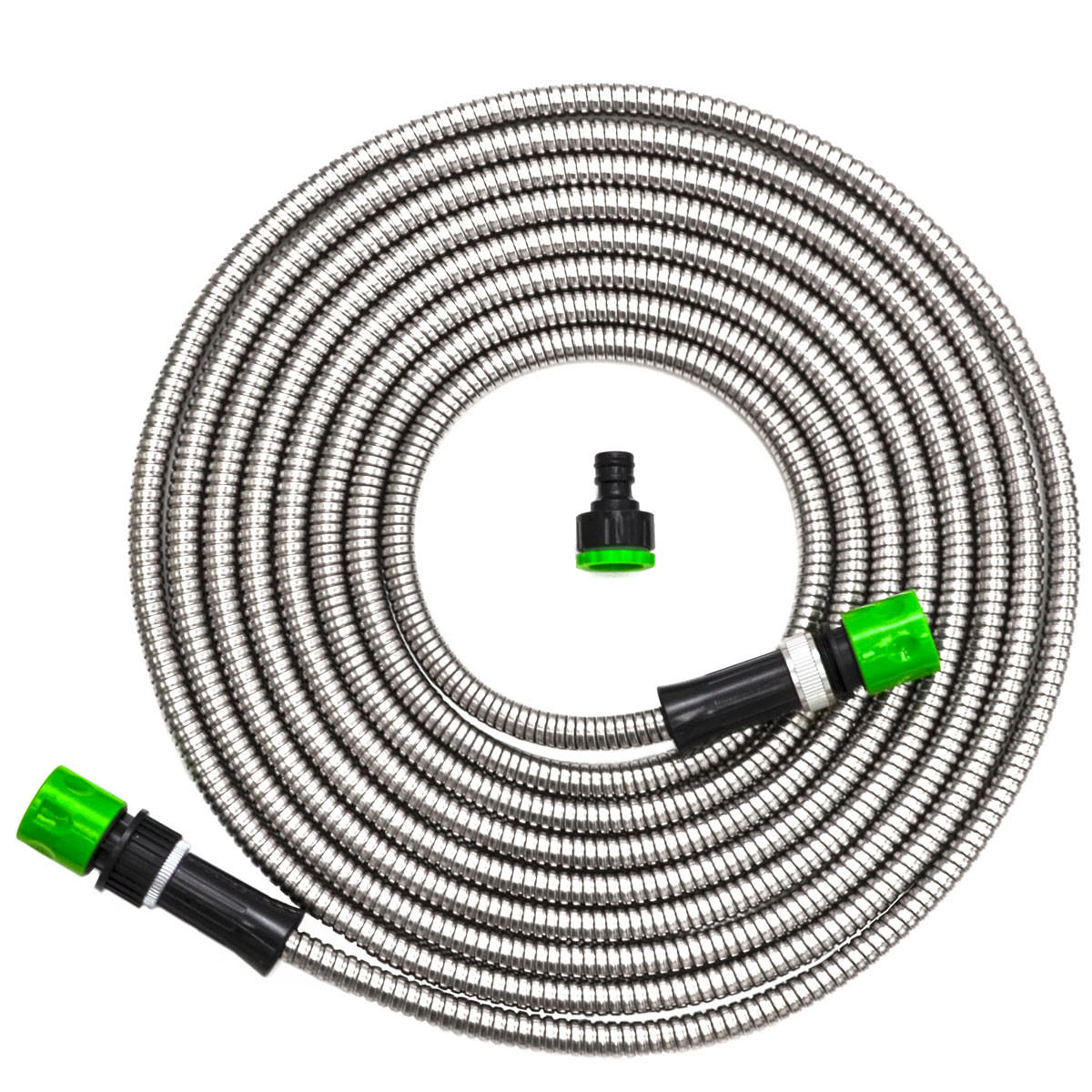 EDELSTAHL-GARTENSCHLAUCH 7,5 m - Silberfarben, Metall (750cm) - eyepower