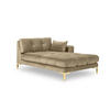 CHAISELONGUE rechts Mamaia aus Samt beige - Beige, Textil (102/75/185cm) - Micadoni