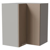 ECKHÄNGESCHRANK Brerra W12/60 Grau / RAL 1019 graubeige Matt 60 / 60 / 72cm - Graubraun/Grau, Holz/Holzwerkstoff (60/72/60cm) - Feldmann-Wohnen