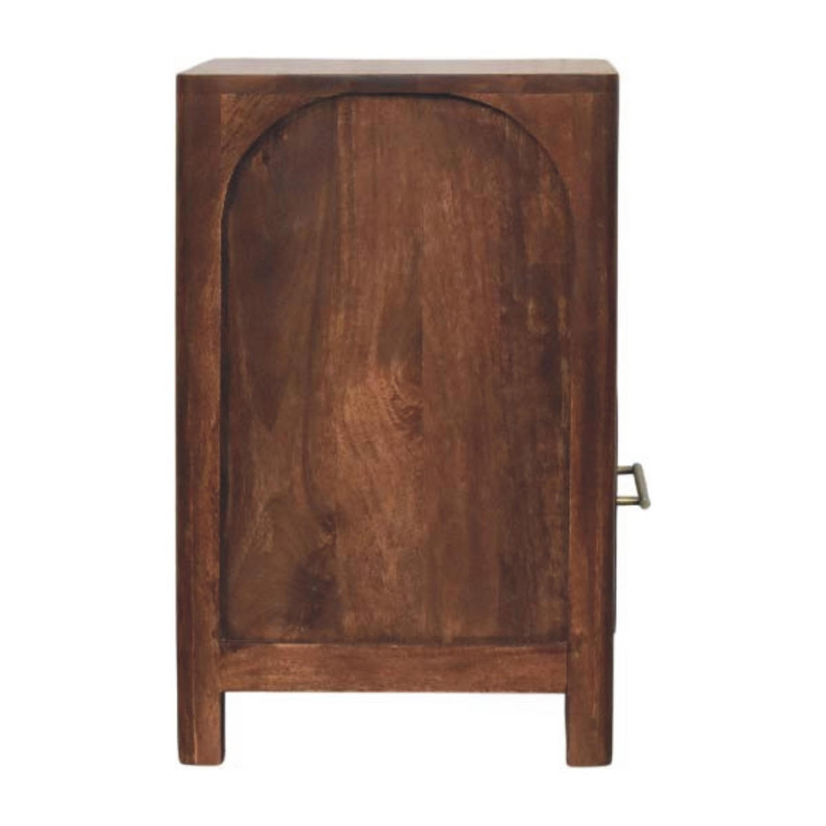 NACHTTISCH mit Roasted-Almond-Finish, 1 Schublade, 1 offene Ablage, sanftes Braun. - Goldfarben/Braun, Holz/Metall (45/55/35cm) - Artisan Furniture