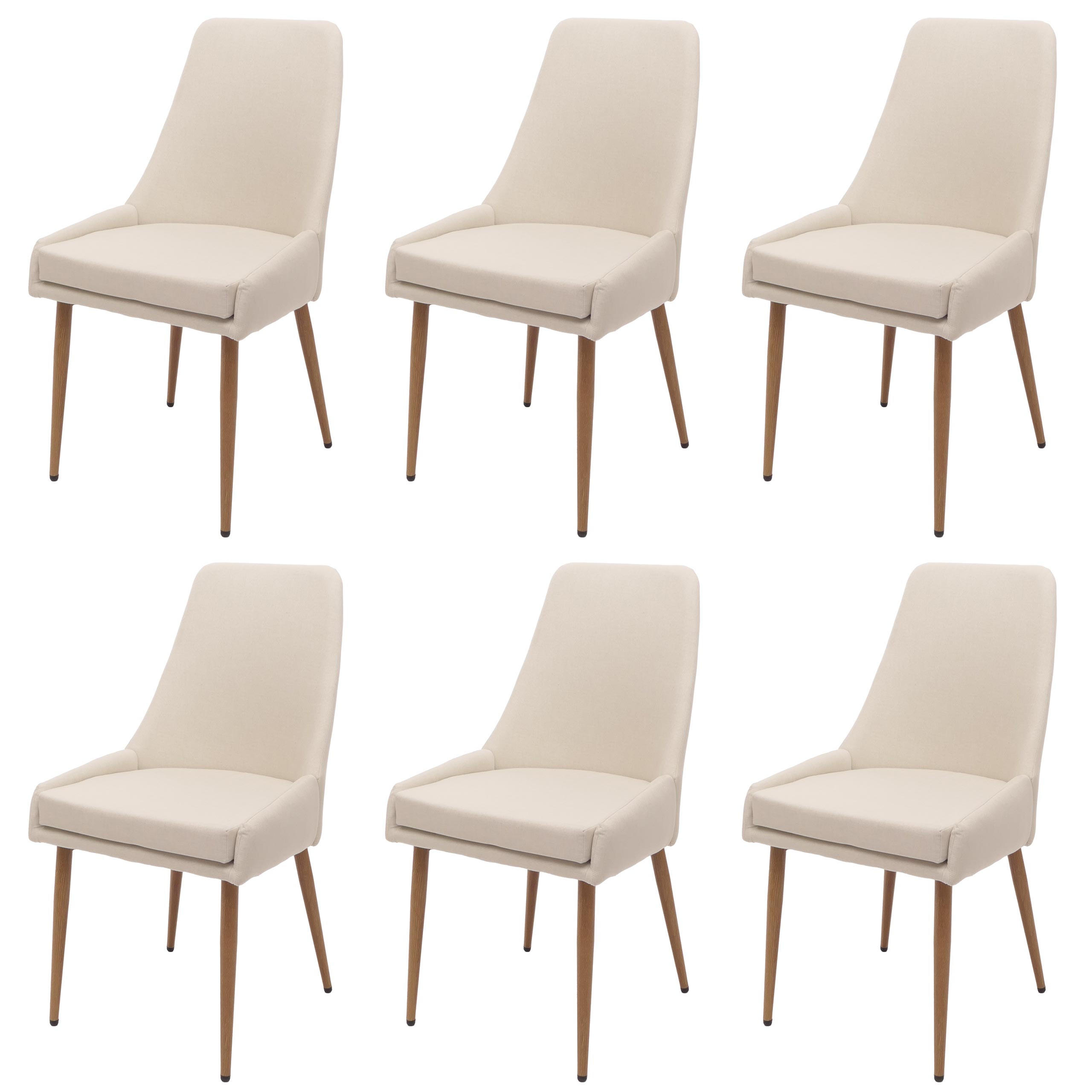 ESSZIMMERSTUHL Beige 6er-Set - Beige, Textil (50/92/60cm) - MCW