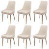 ESSZIMMERSTUHL Beige 6er-Set - Beige, Textil (50/92/60cm) - MCW