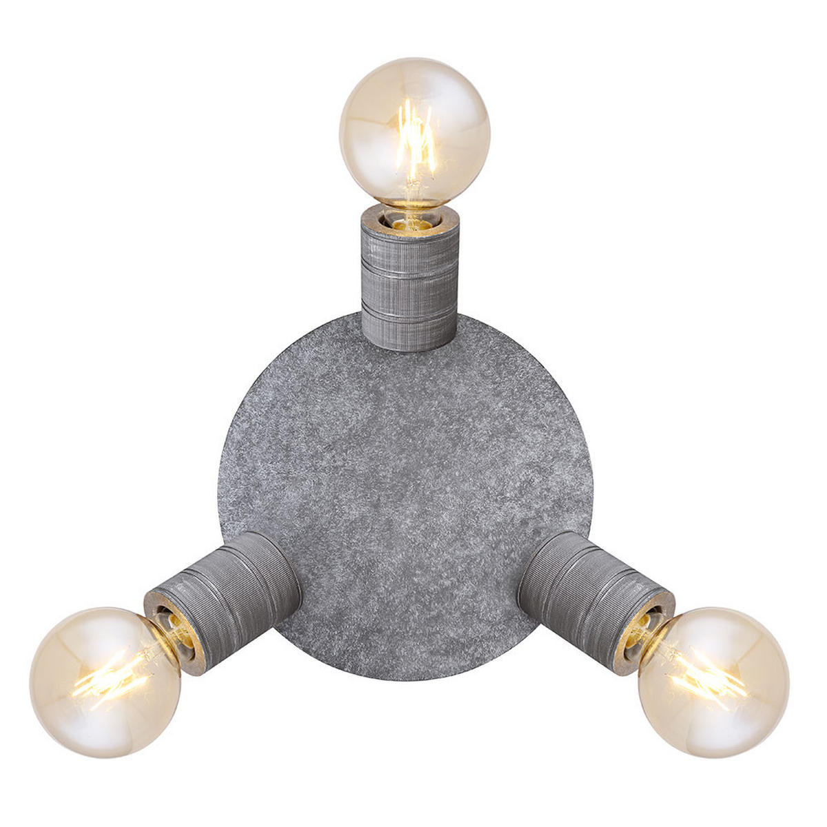 DECKENLEUCHTE Freddy Metall Silber 3 Flammig - Silberfarben, Metall (28/28/16cm) - Globo Lighting