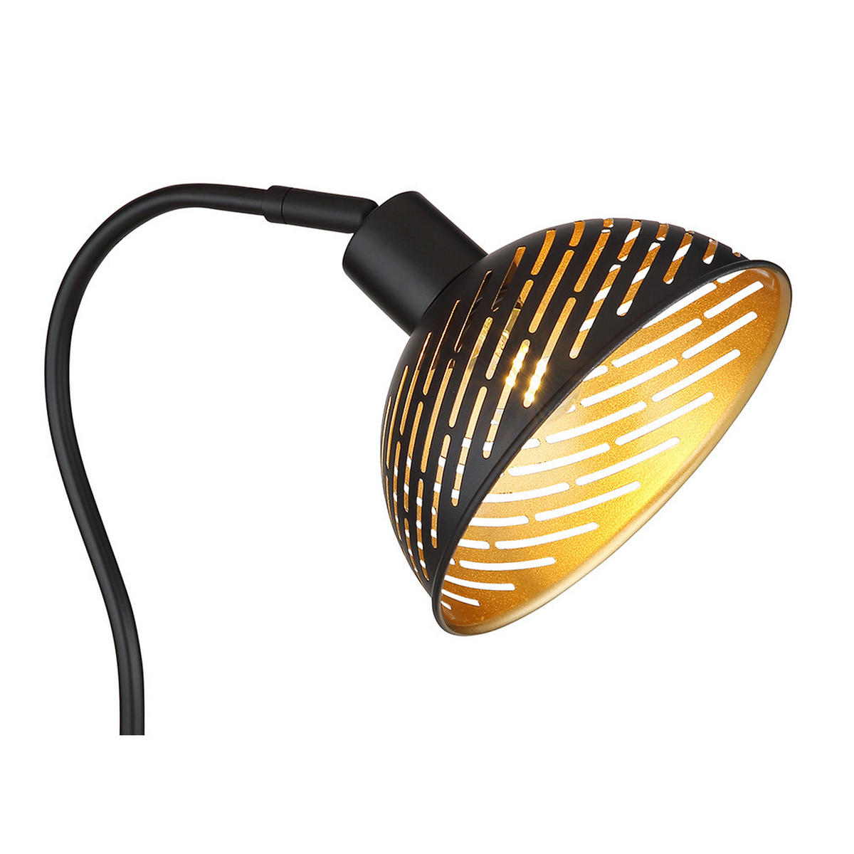 TISCHLEUCHTE Metall Schwarz-Gold - Schwarz, Metall (30/18.5/45cm)