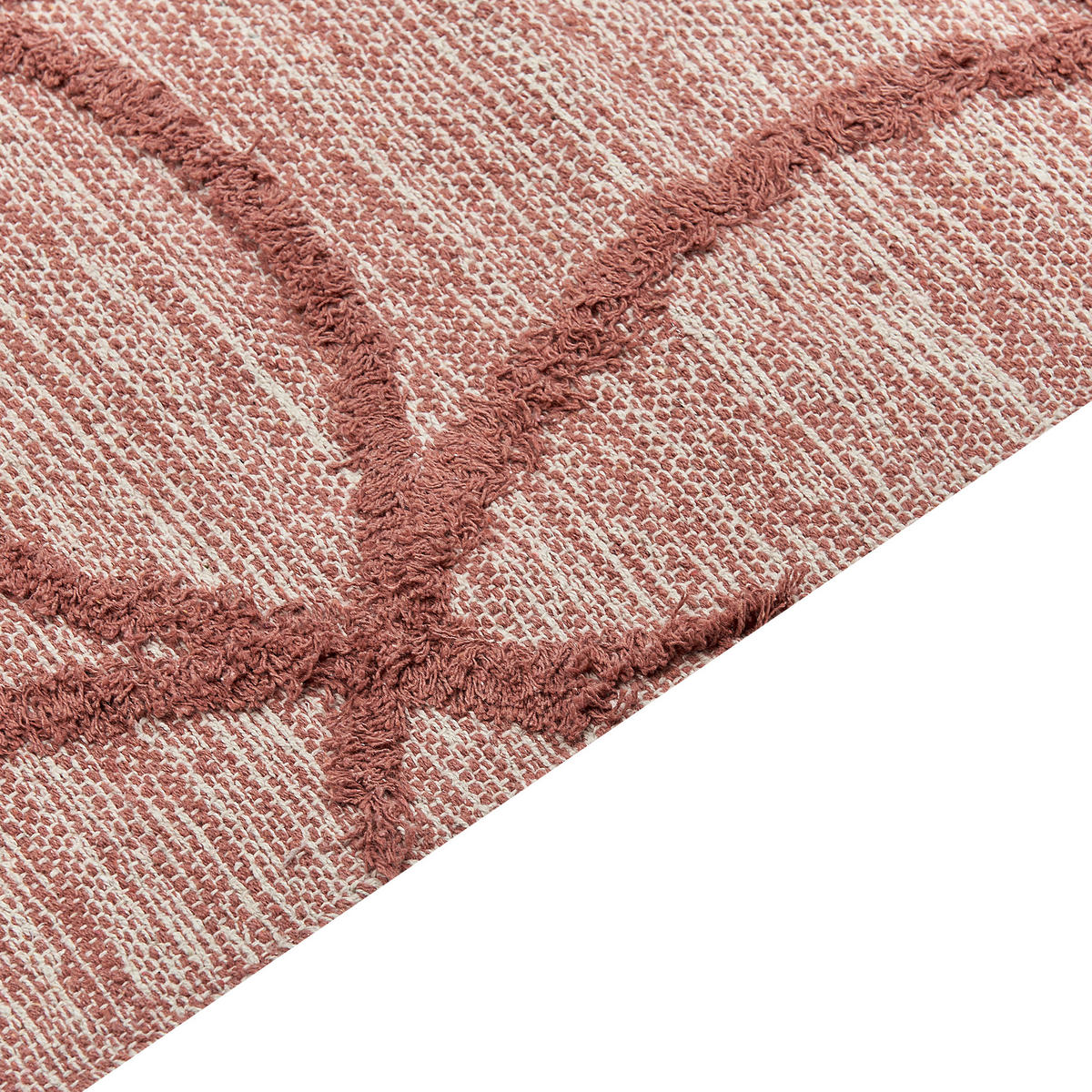 KURZFLOR-TEPPICH Kirsehir 150/80 cm - Rot, Textil (80/150cm) - Beliani
