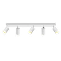 STRAHLER Tölz 5-flammig 73/5/17 cm - Weiß, Metall (73/5/17cm) - Nettlife