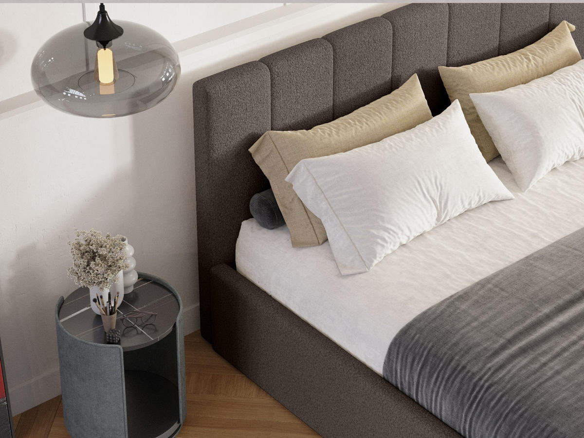 POLSTERBETT Malfo Slim 140x200 cm, Braun - Braun, Textil (140/200cm) - Fedve