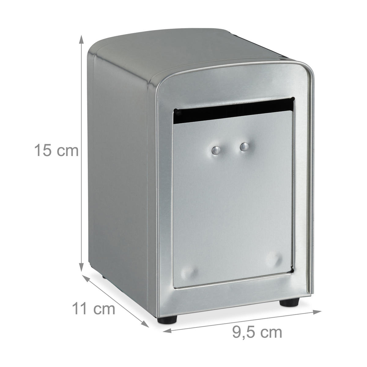 SERVIETTENSPENDER - Silberfarben, Metall (9.5/15/11cm) - Relaxdays