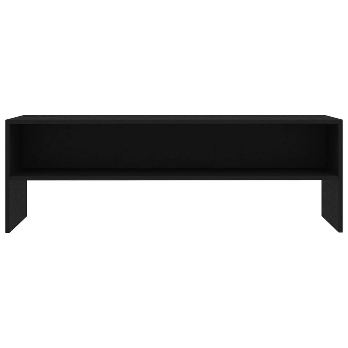 LOWBOARD mit 1 offenen Fach 120/40/40 cm aus Holzwerkstoff in Schwarz - Schwarz, Holz (120/40/40cm) - vidaXL