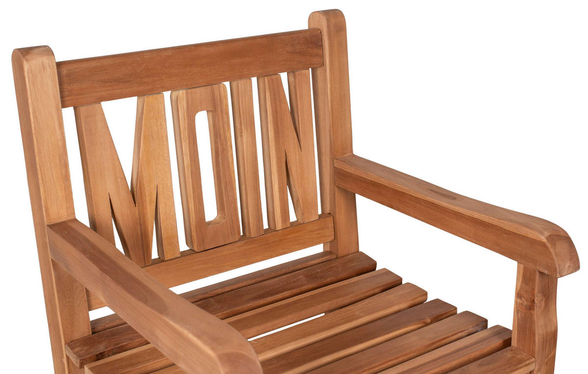 GARTENSTUHL Moin - Braun, Naturmaterialien/Metall (60/91/60cm) - Mr. Deko