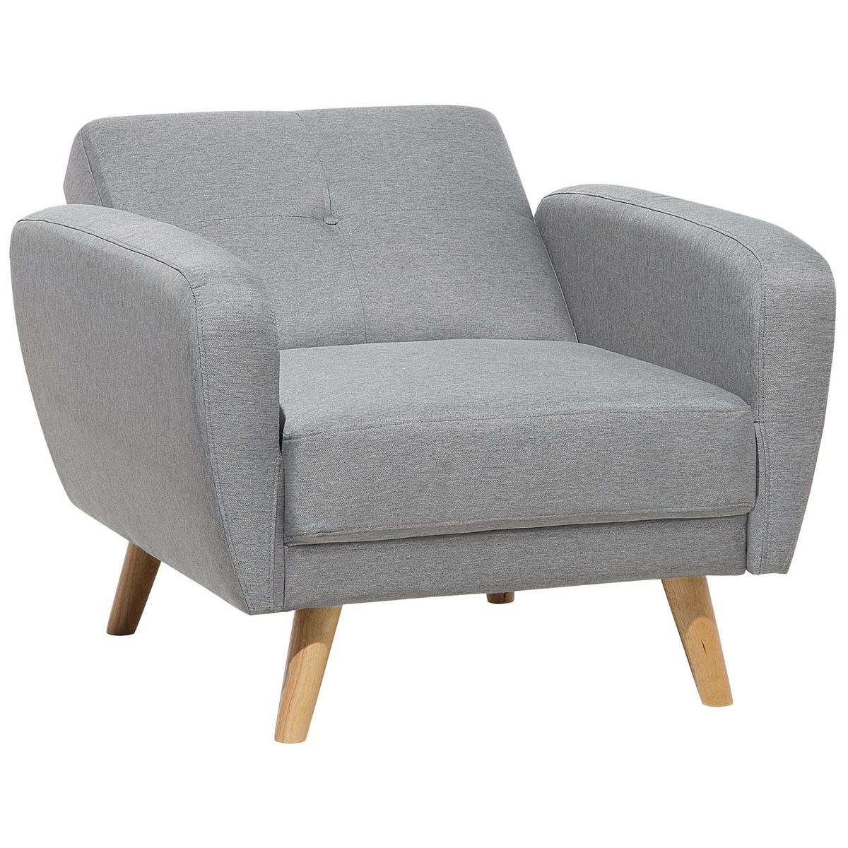 SESSEL Polsterbezug Grau Florli - Grau, Holz/Textil (89/82/85cm) - Beliani