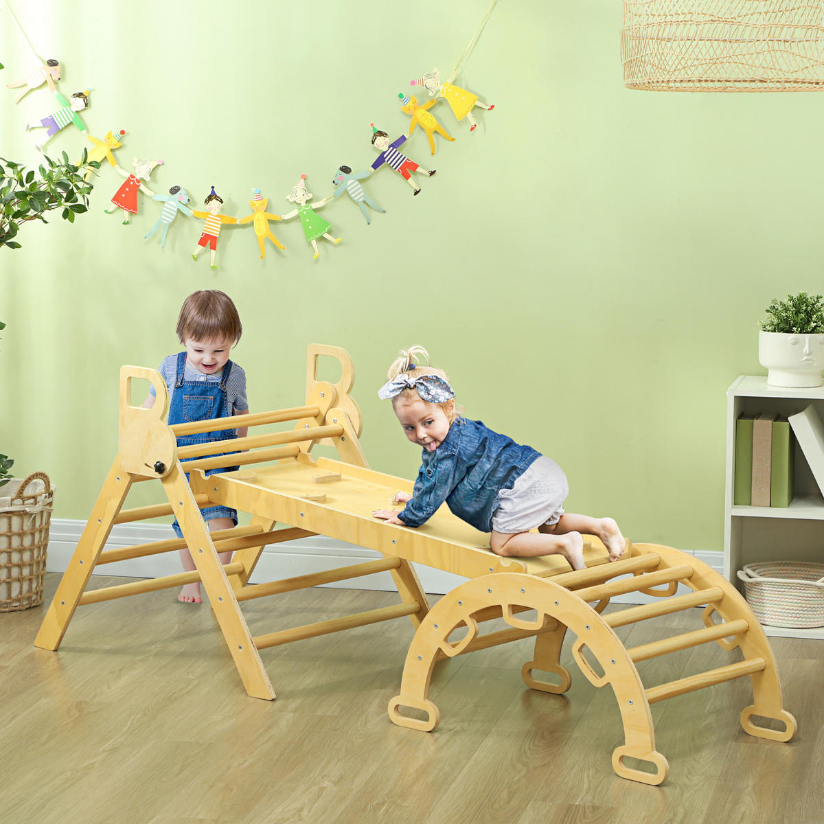 KLETTERSET DE-18388 Natur - Naturfarben, Holzwerkstoff (66/185cm) - ComfortXL