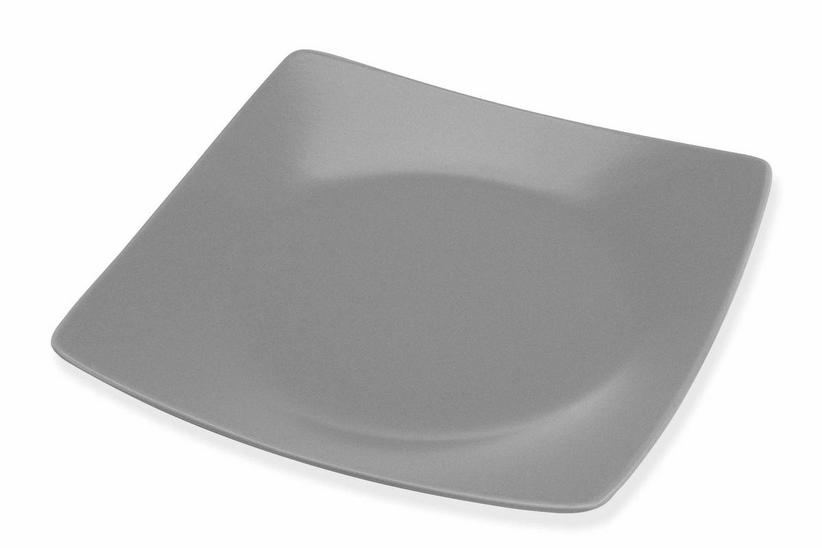 TELLER-SET EPIRI Speiseteller 6 Personen 6-tlg - Grau, Keramik (25cm) - KONSIMO®