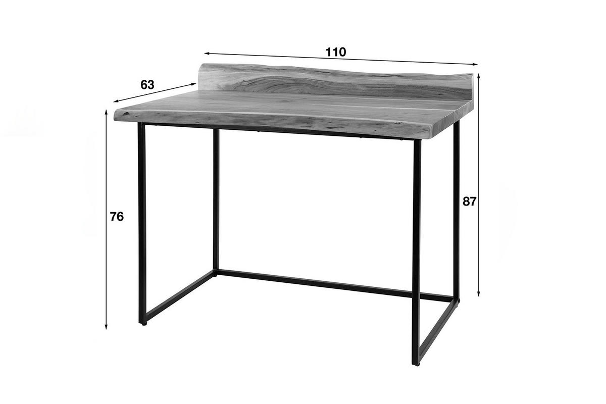 SCHREIBTISCH FERHA Braun Holz - Schwarz/Braun, Holz (60/110/76cm) - KAWOLA