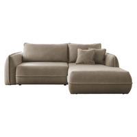 ECKSOFA Moho, Seite: Rechts - Hellbraun/Schwarz, Holz/Kunststoff (254/162cm) - MIRJAN24