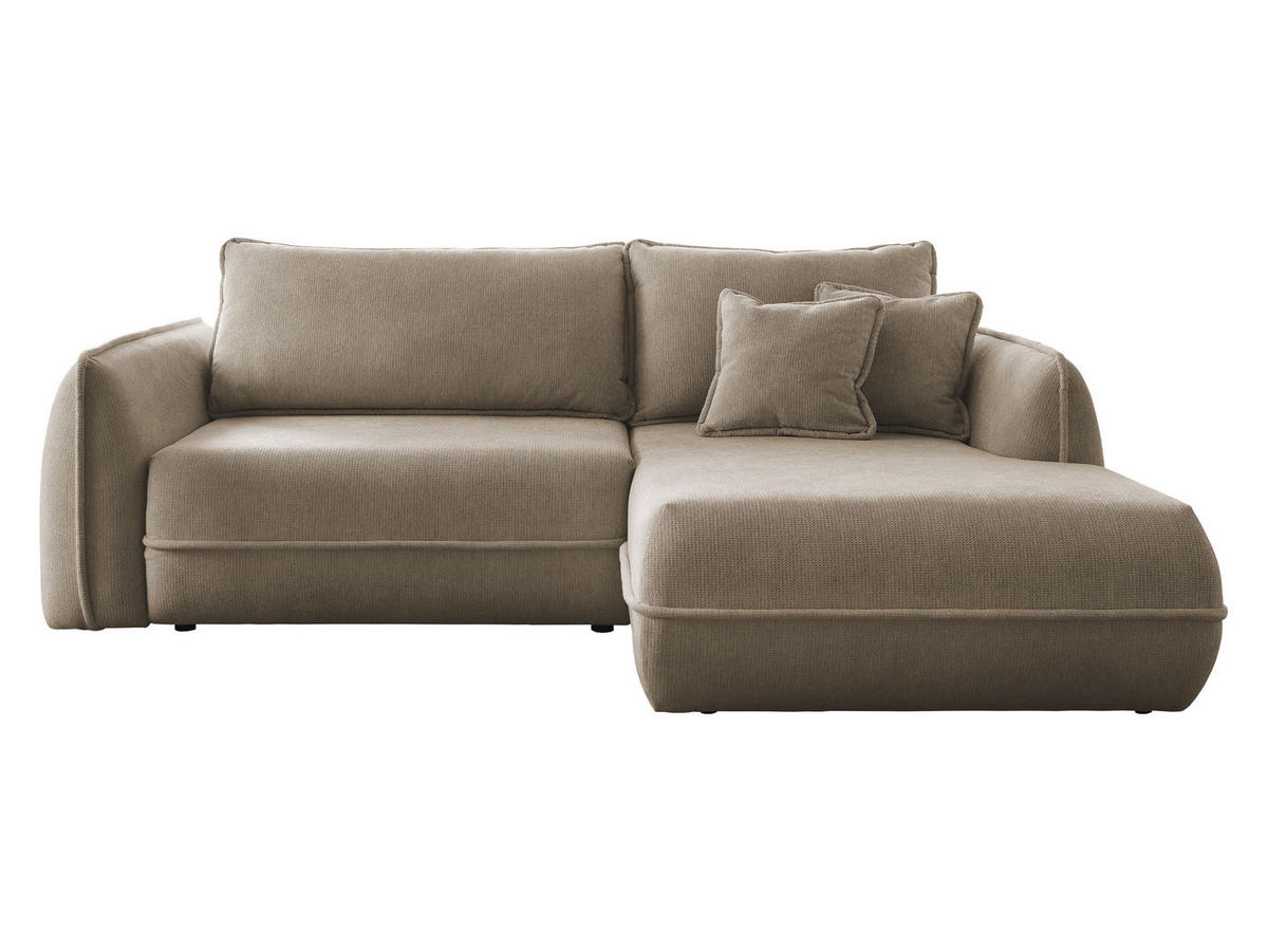 ECKSOFA Moho, Seite: Rechts - Hellbraun/Schwarz, Holz/Kunststoff (254/162cm) - MIRJAN24