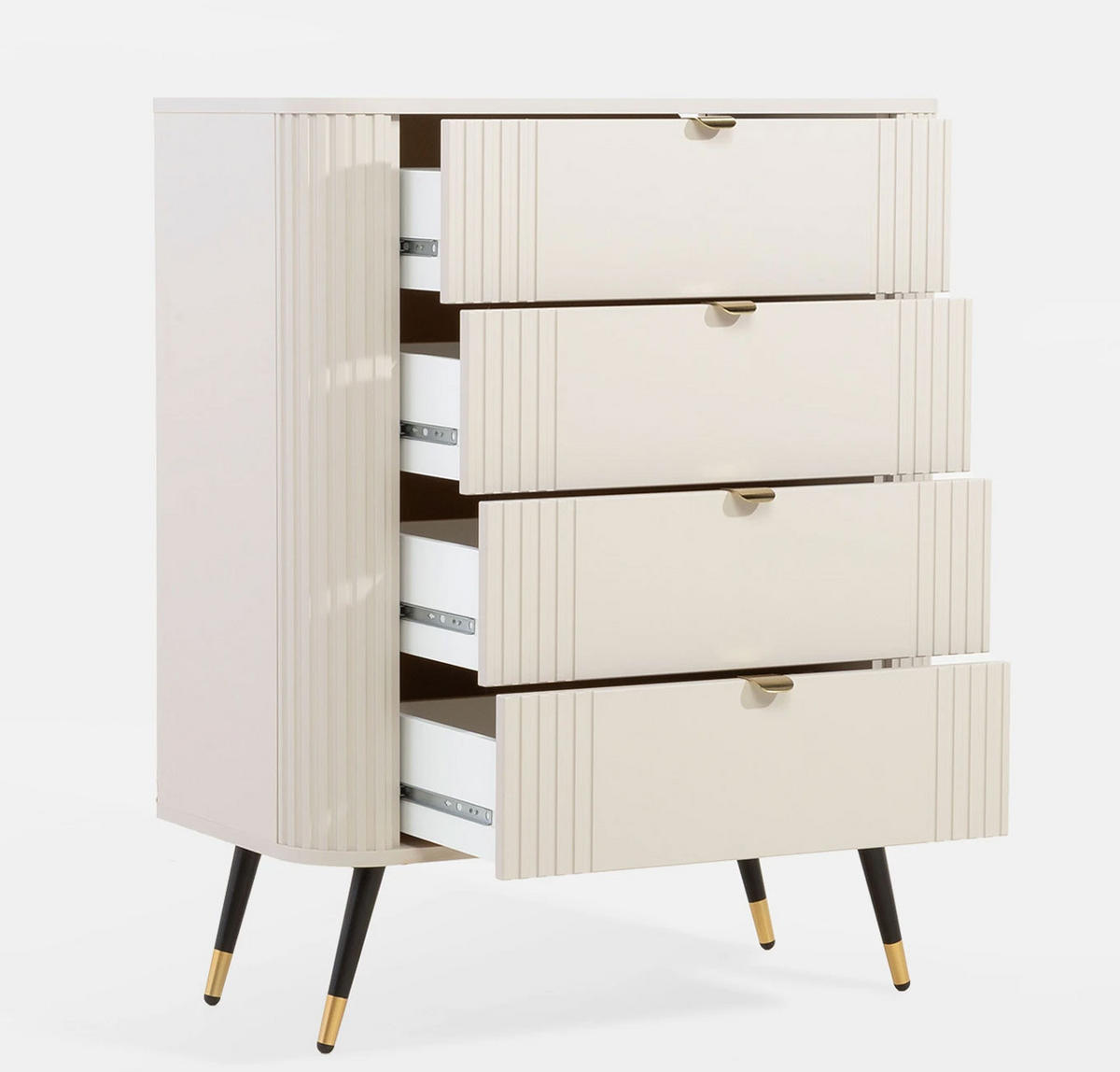 KOMMODE Onyx Kaschmir / Gold 78,4 / 40 / 98,4cm - Kaschmir/Beige, Holz/Holzwerkstoff (78.4/98.4/40cm) - Feldmann-Wohnen