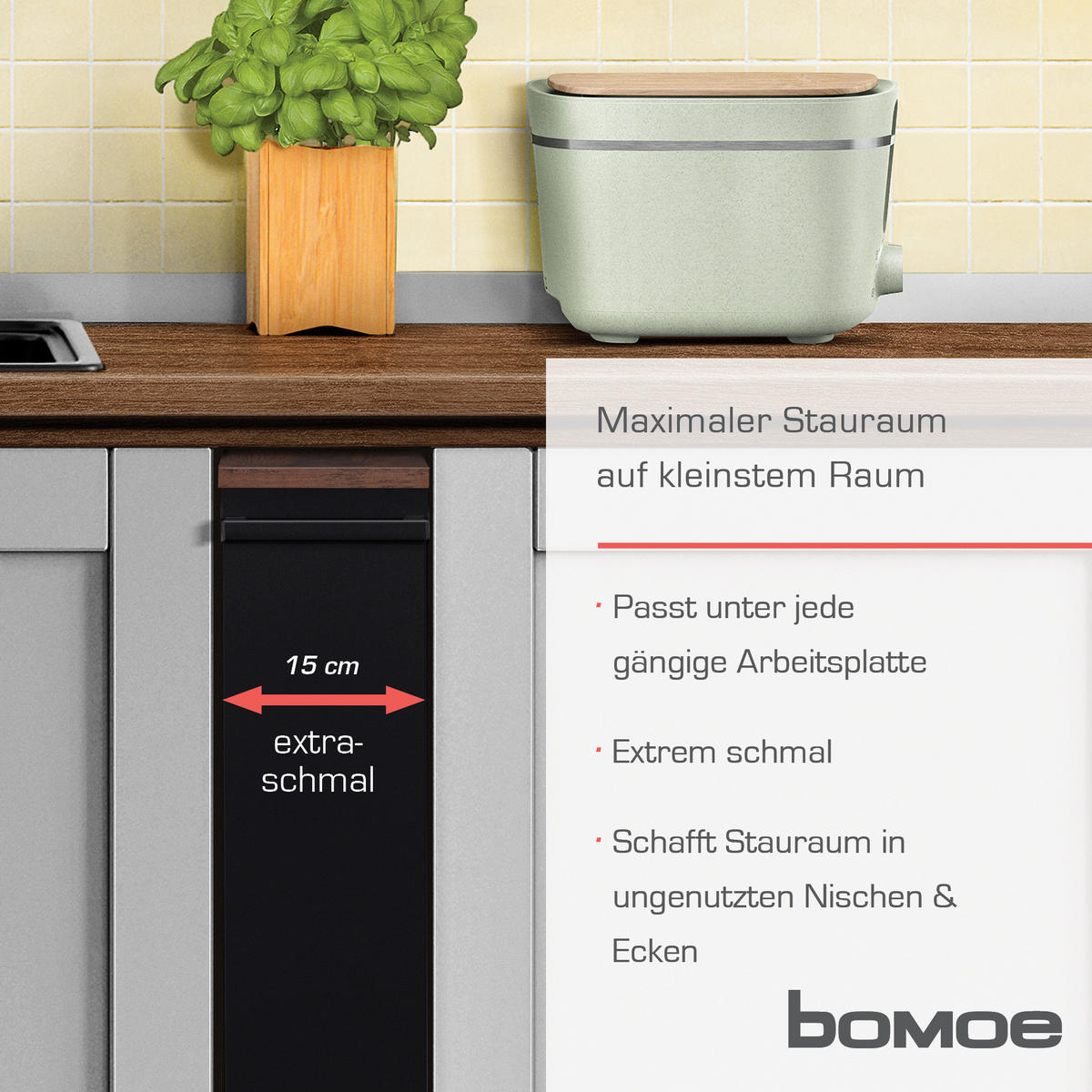 KÜCHENWAGEN Hylla Braun-Schwarz - Multicolor/Schwarz, Naturmaterialien/Metall (15/79/50cm) - BoMoe