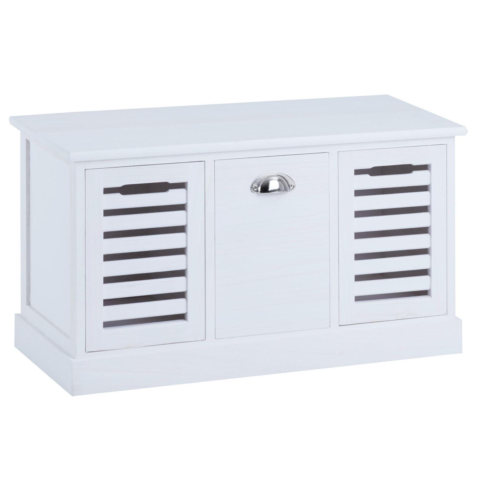 CARO-Möbel Sitzbank Weiß 73x41x32 cm