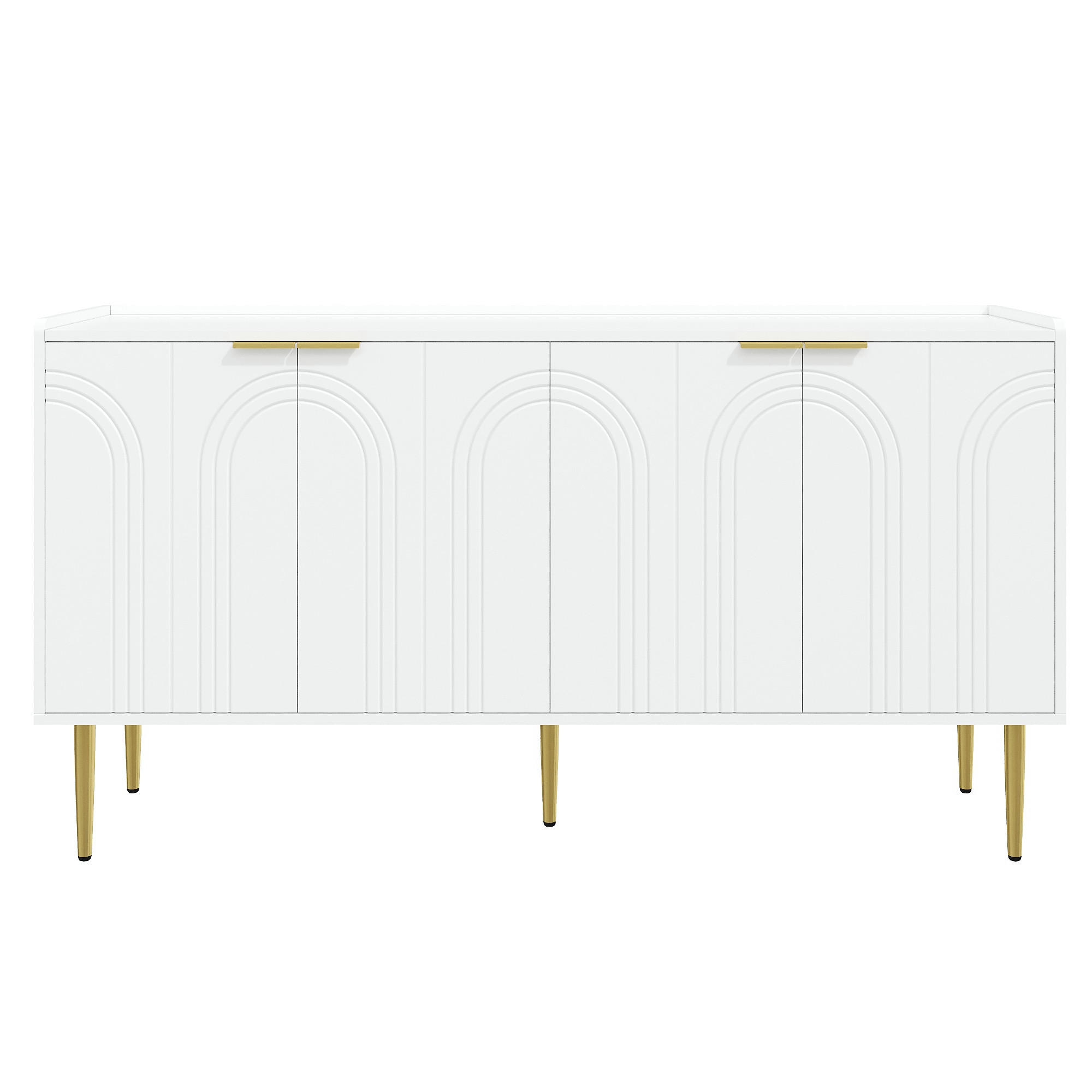 SIDEBOARD Weiß 140/38/75 cm - Weiß, Holzwerkstoff (140/75/38cm) - PANGIVO