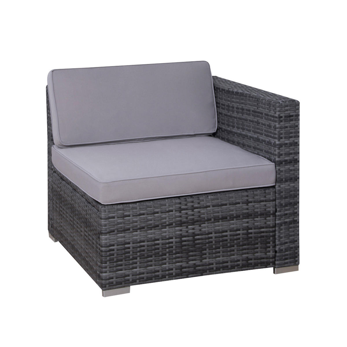 GARTENLOUNGE CALIFORNIA XL Grau - Grau, Kunststoff - SVITA