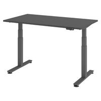 SCHREIBTISCH elektrisch XDSM 80/140/74 cm in Graphitfarben/Graphitfarben - Graphitfarben, Holzwerkstoff (80/140/74cm) - bümö