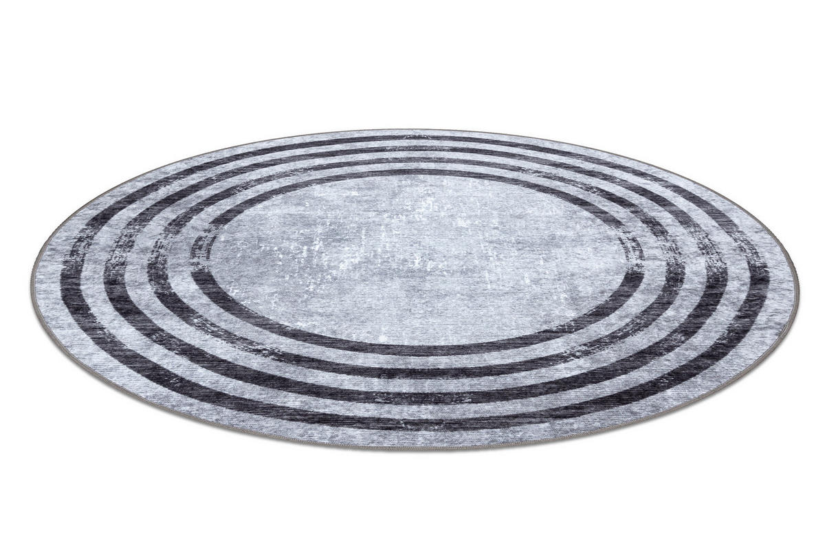 TEPPICH Miro 100 cm - Grau, Textil (100/100cm) - rugsX